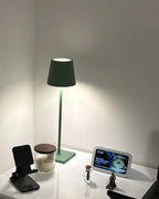 Sage™  Modern Black LED Table Lamp – Minimalist Bedside Light with Fabric Shade, Warm Ambient Desk Lamp for Bedroom & Living Room