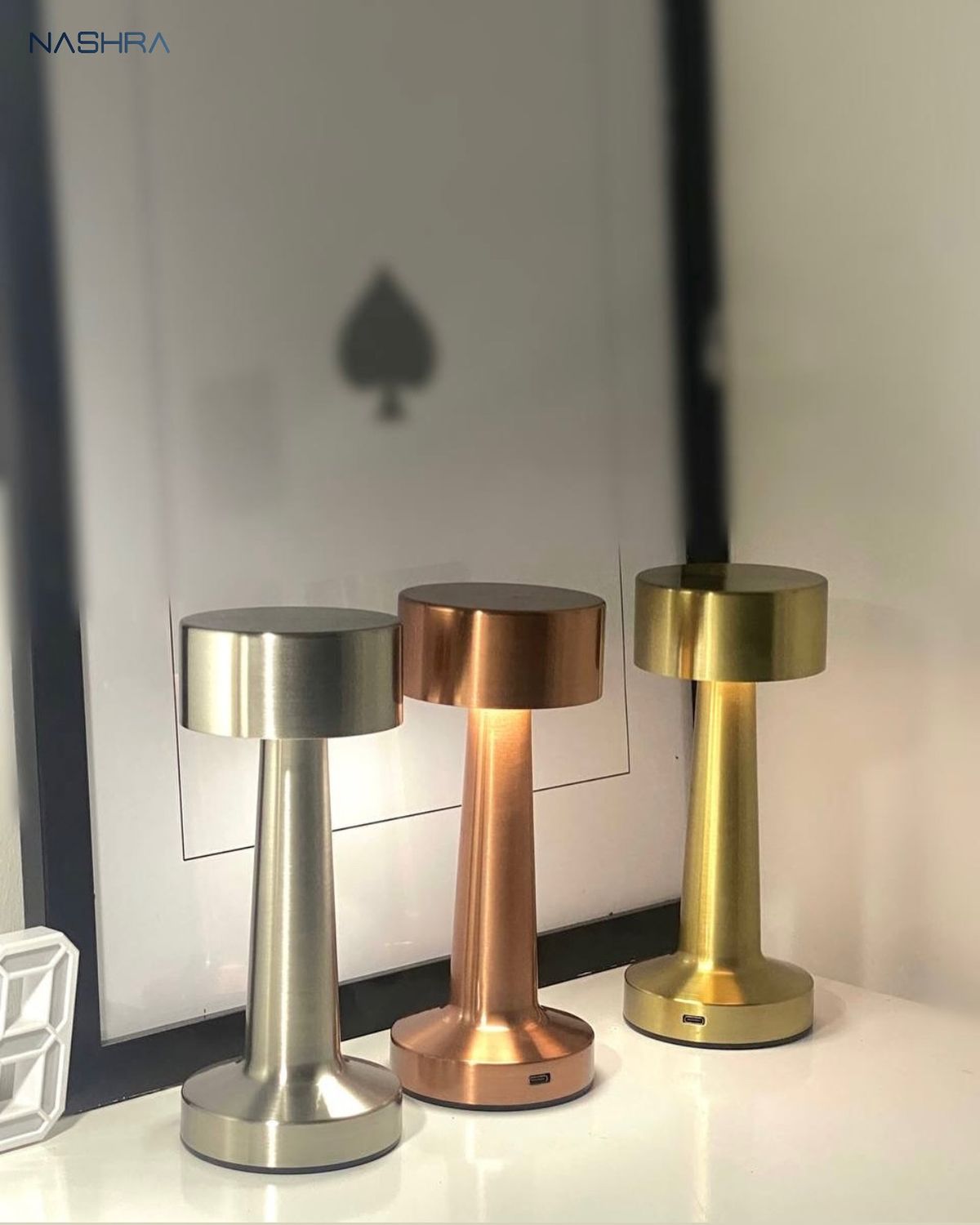 Hearth™   Luxury Gold LED Table Lamp – Minimalist Rechargeable Ambient Desk Light