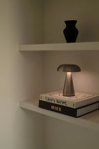 HushLight™ Luxury Gold Mushroom LED Table Lamp – Rechargeable Ambient Bedside Light