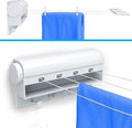FlexLine Retractable Indoor Clothesline – Wall-Mounted Stainless Steel Drying Line with Lock Button