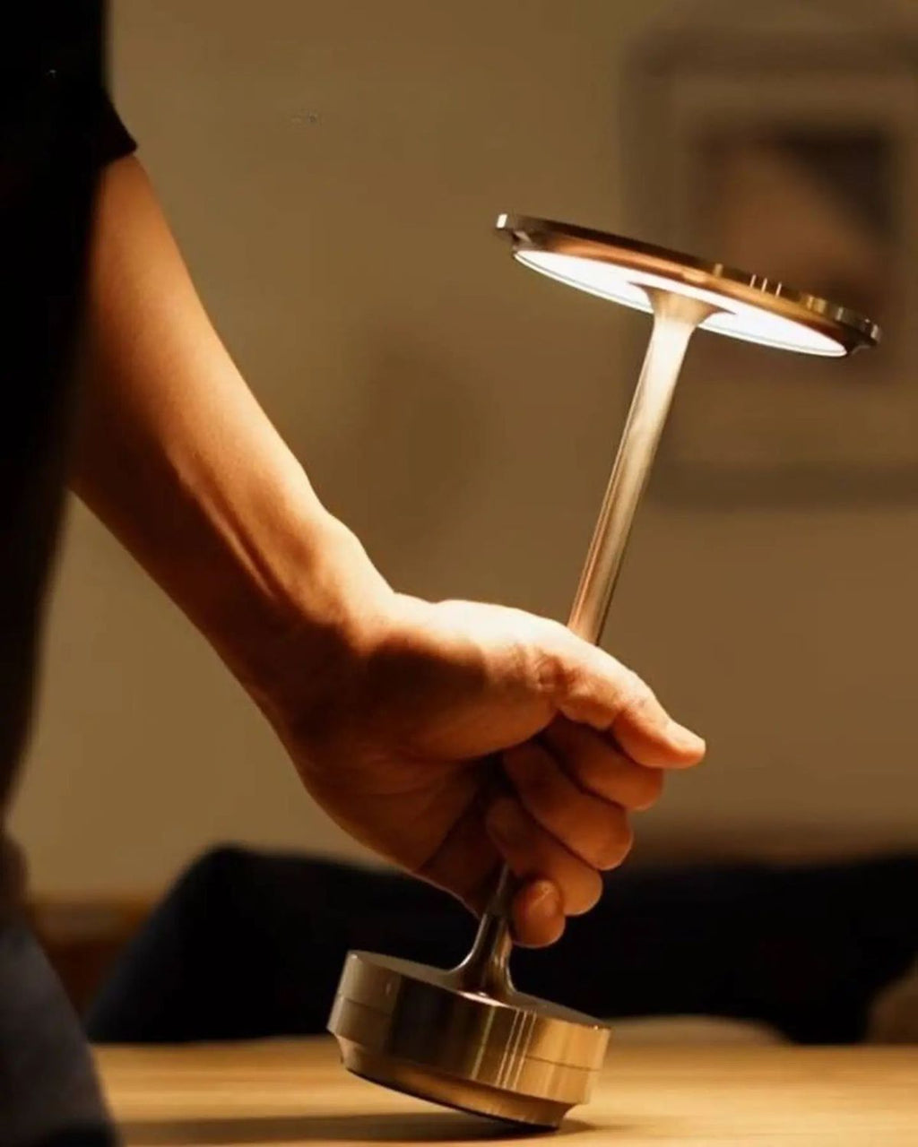 TouchNova™ Luxury Metal LED Table Lamp – Rechargeable Touch Dimmable Desk Light (Gold / Silver / Black)