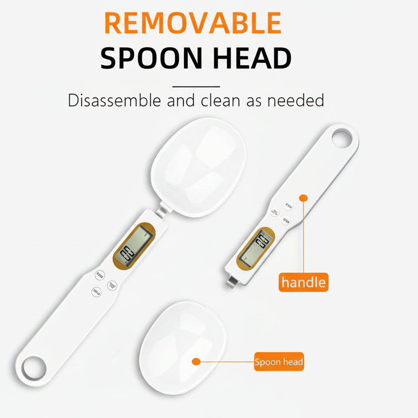 DigitSpoon digital spoon scale with removable head for easy washing