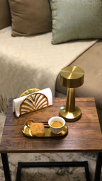 Hearth™   Luxury Gold LED Table Lamp – Minimalist Rechargeable Ambient Desk Light