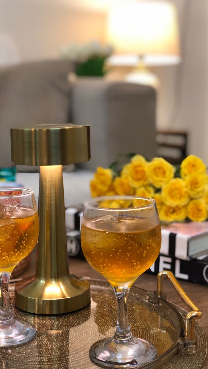 Hearth™   Luxury Gold LED Table Lamp – Minimalist Rechargeable Ambient Desk Light