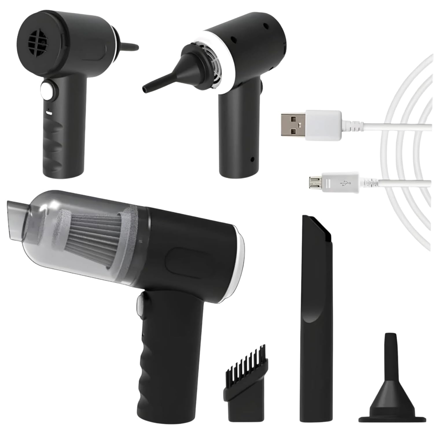 Rechargeable EasyVac 3 in 1 vaccum cleaner handheld cleaning tools with attachments 