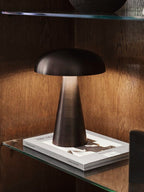 HushLight™ Luxury Gold Mushroom LED Table Lamp – Rechargeable Ambient Bedside Light