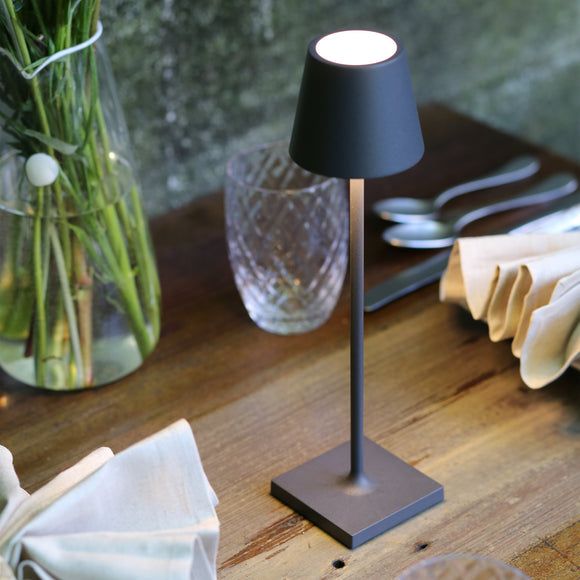 Sage™  Modern Black LED Table Lamp – Minimalist Bedside Light with Fabric Shade, Warm Ambient Desk Lamp for Bedroom & Living Room