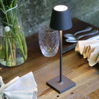 Sage™  Modern Black LED Table Lamp – Minimalist Bedside Light with Fabric Shade, Warm Ambient Desk Lamp for Bedroom & Living Room