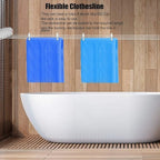 FlexLine Retractable Indoor Clothesline – Wall-Mounted Stainless Steel Drying Line with Lock Button
