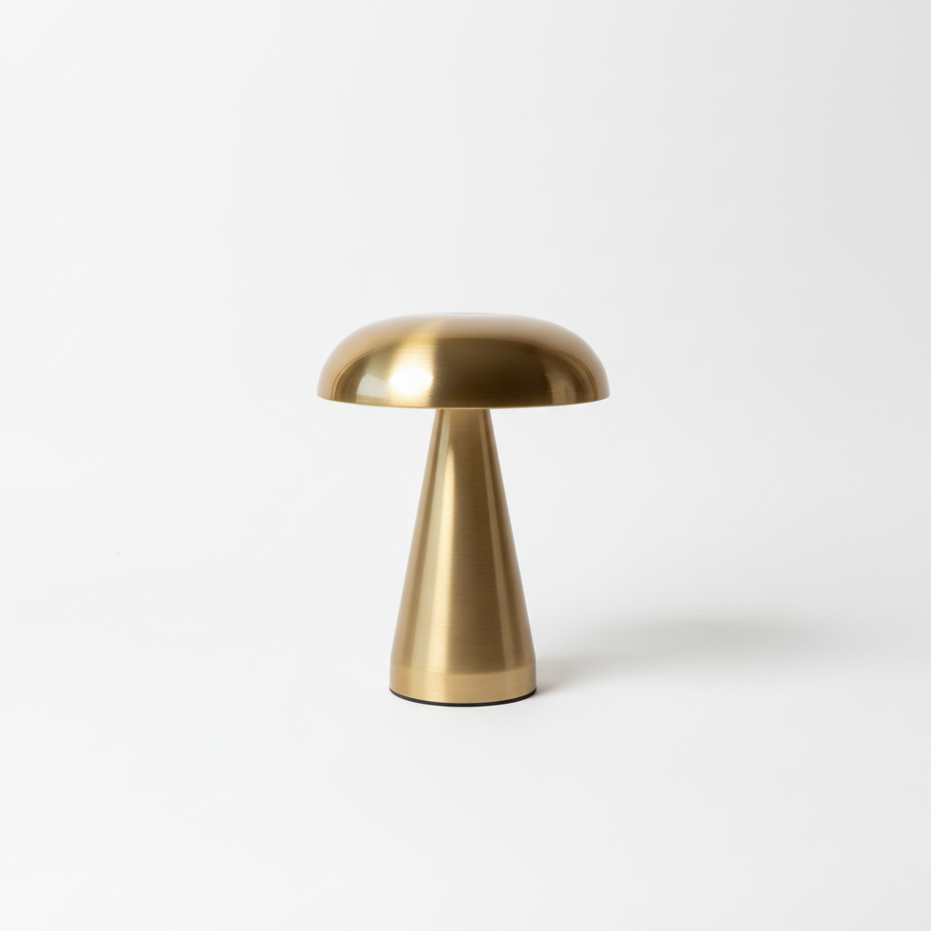HushLight™ Luxury Gold Mushroom LED Table Lamp
