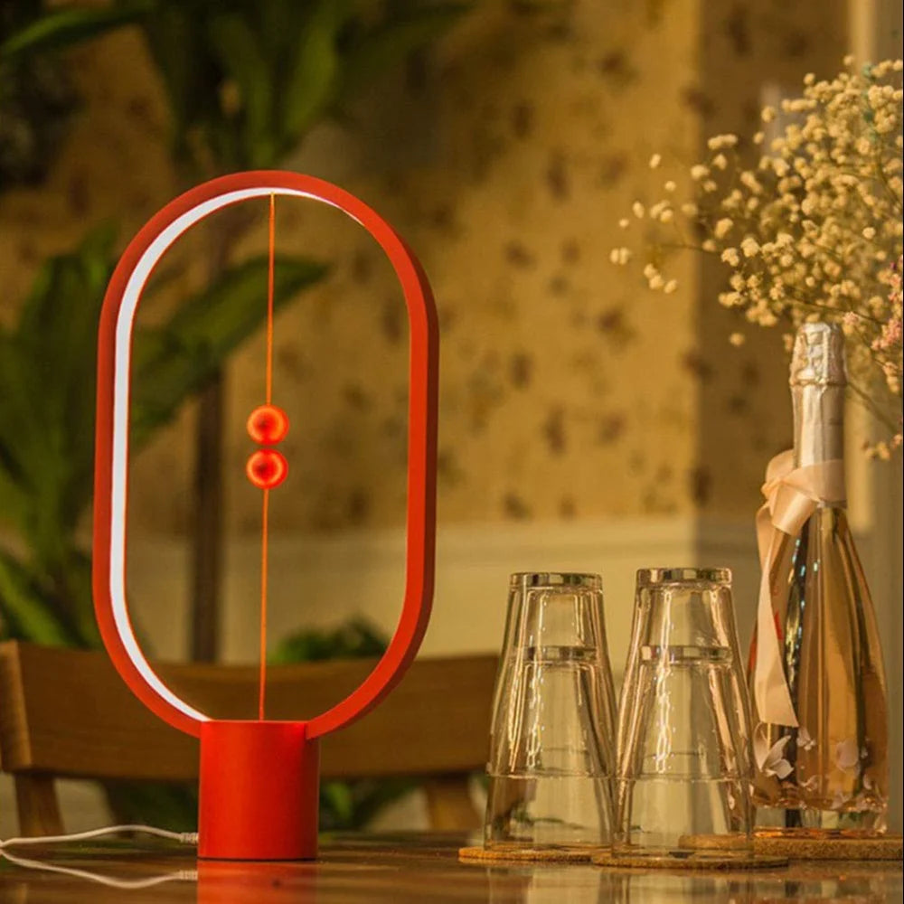 HengBalance™ Modern LED Balance Lamp – Magnetic Switch USB-C Ambient Table Light