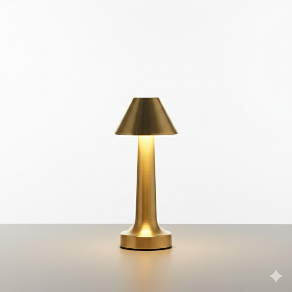 Argent™ Rechargeable LED Table Lamp – Touch Control, Stepless Dimming & 3-Color Ambient Light for Dining, Bedroom & Restaurant Use