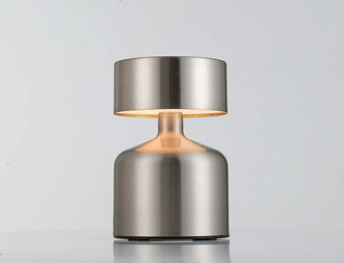 Serenelux modern and premium metal body lamp finished in the silver matte