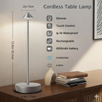 PillarLite™ Modern Minimalist LED Table Lamp – Sleek Touch Desk Light with Warm Ambient Glow, Rechargeable Bedside Lamp for Home & Office