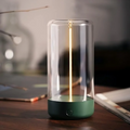 FilamentLite™  Cordless Glass LED Table Lamp – Rechargeable Ambient Light with Warm Glow